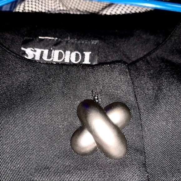 Studio I Houndstooth Duster Jacket Size 12 - Picture 3 of 4